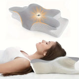 Almohada Cervical Ergonómica Memory Foam 2 en 1 – Diseño Mariposa